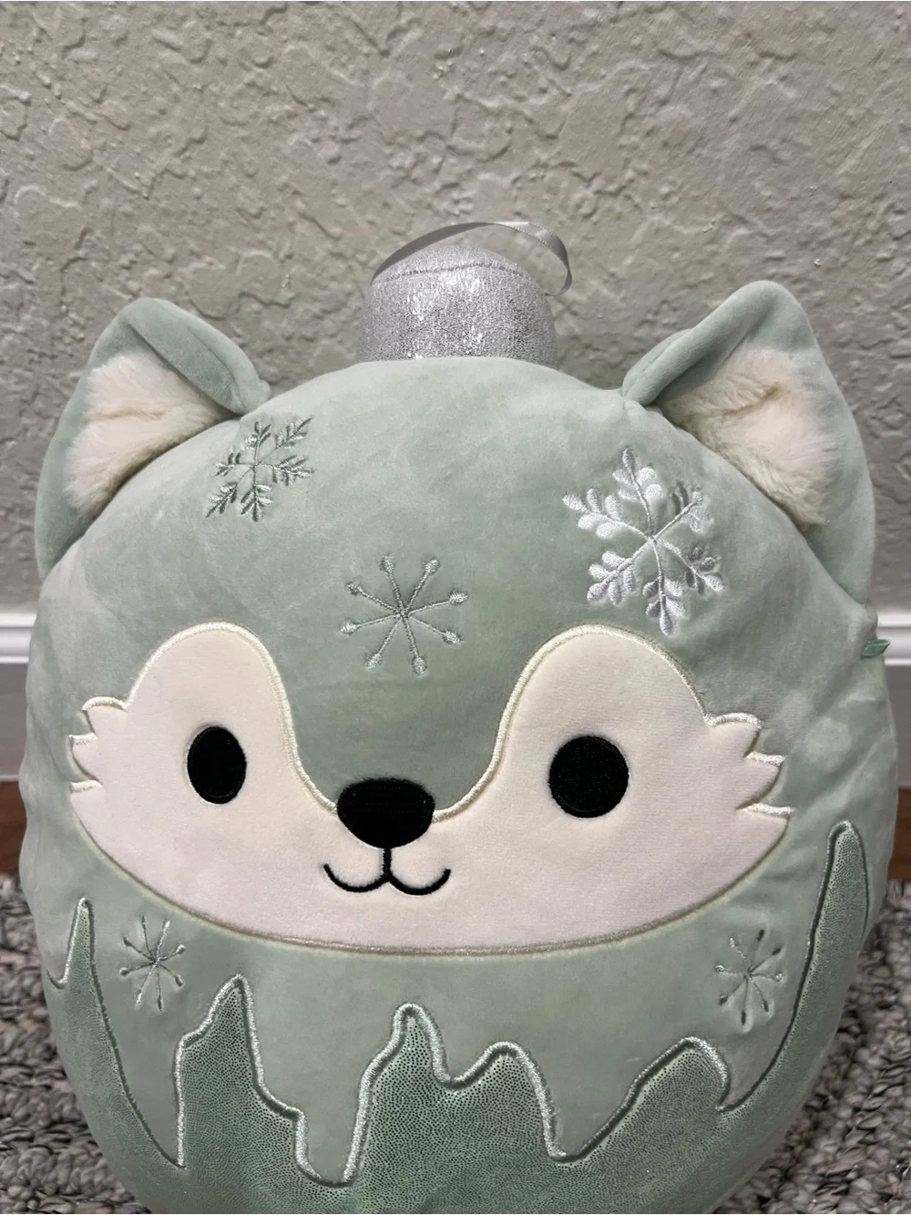 Plush Winter Fox Decorative Squishmallow - Mint Green